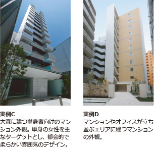 街ごとに求められる外観デザインは違う。